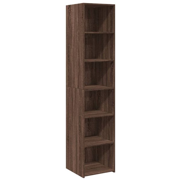 vidaXL Highboard brun eik 40x41x185 cm konstruert tre