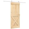 vidaXL Skyved&oslash;r Naturlig og Hvit 80 x 210 cm Massiv Furu Tre