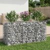 vidaXL Gabion hevet seng s&oslash;lv 150 x 50 x 80 cm Galvanisert St&aring;l