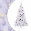 vidaXL Kunstig juletre Hvit 240 cm PVC og st&aring;l