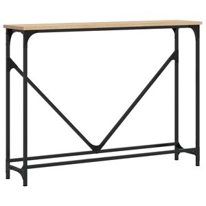 vidaXL Konsollbord sonoma eik 102x22,5x75 cm konstruert tre