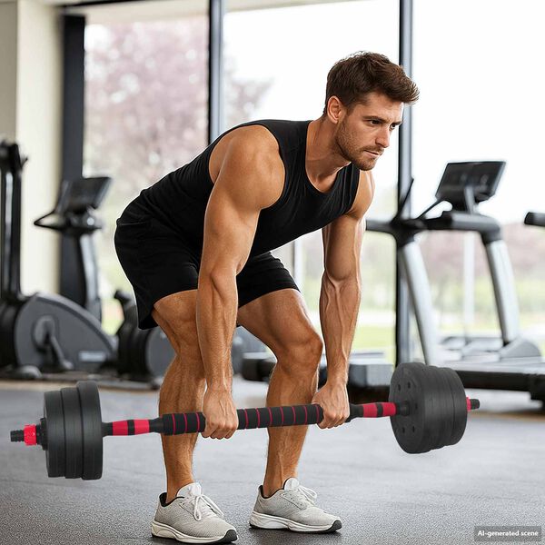 vidaXL 2-i-1 Manualsett Svart og R&oslash;d 121 x 19,5 x 19,5 cm