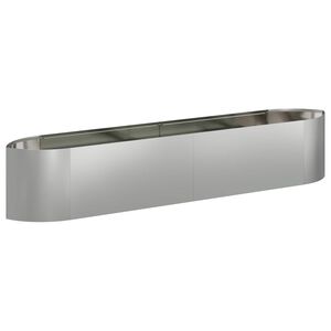vidaXL Hevet Hagebed Galvanisert st&aring;l 220 x 40 x 40 cm St&aring;l