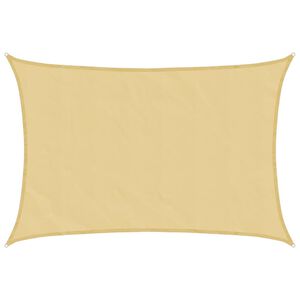 vidaXL Solseil sand 2,5x2 m 100% polyester oxford