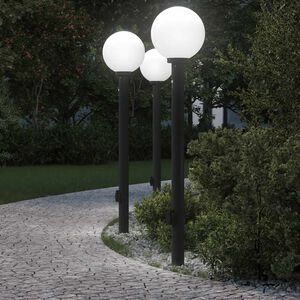 vidaXL Pullertlamper med sensor og stikkontakt 3 stk 120 cm svart IP44