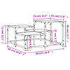 vidaXL Salongbord svart 68x68x40 cm konstruert tre