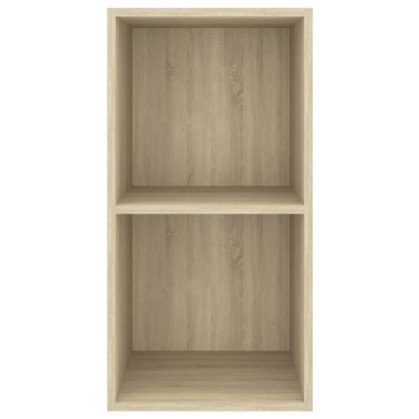 vidaXL Vegghengt TV-benk sonoma eik 37x37x72 cm konstruert tre