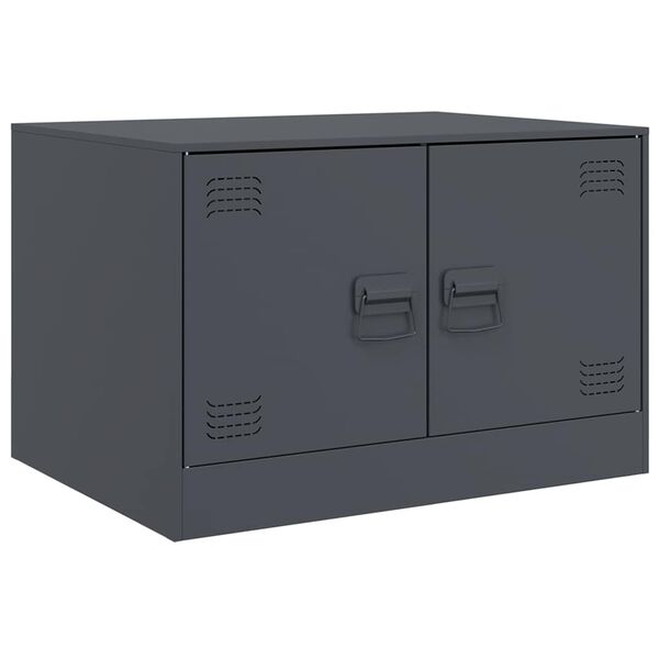 vidaXL Salongbord antrasitt 67x50x44 cm stål