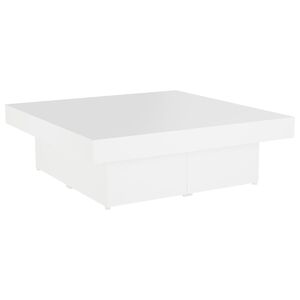 vidaXL Salongbord hvit 90x90x28 cm konstruert tre