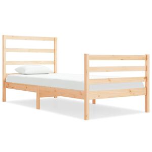 vidaXL Sengeramme heltre furu 90x190 cm Single