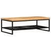 vidaXL Kaffebord Brun og svart 110 x 55 x 35 cm Massiv mango tre