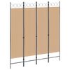 vidaXL 4-panel romdeler Beige 160 x 180 cm Stoff