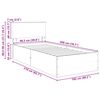 vidaXL Sengestamme med hodegjerde Svart 100 x 200 cm Konstruert tre