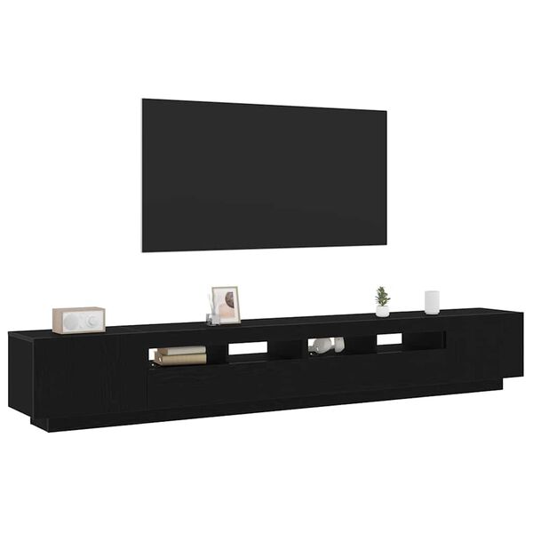 vidaXL TV-benksett 3 pcs Svart 260 x 35 x 40 cm Konstruert tre