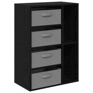 vidaXL Serviesskap med skuff Svart Eik 60 x 33,5 x 84 cm