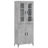 vidaXL Highboard betonggrå 69,5x34x180 cm konstruert tre