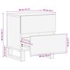 vidaXL Nattbord 2 stk svart 40x33x46 cm heltre mango