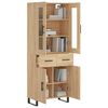 vidaXL Highboard sonoma eik 69,5x34x180 cm konstruert tre