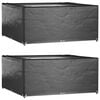 vidaXL Hagem&oslash;beltrekk 2 stk 16 maljer 205x205x90 cm firkantet