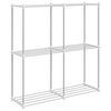 vidaXL Tubular Shelf med lagring Hvit 86 x 27 x 90 cm Aluminium
