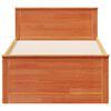 vidaXL Sengeramme uten madrass med hodegavl brun 90x190 cm heltre furu