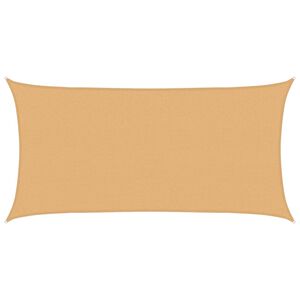 vidaXL Solseil sand 2,5 x 6 m HDPE