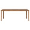 vidaXL 9-delers hagespisesett 200x100 cm heltre teak