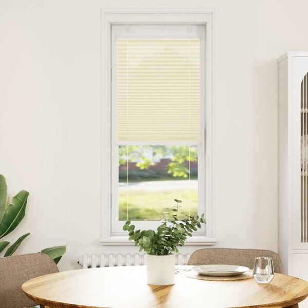 vidaXL pliss&eacute;gardin krem 45x100 cm Stoff Bredde 44,4 cm Polyester