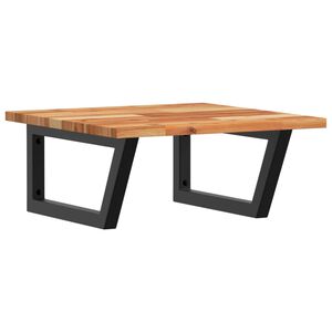 vidaXL Servanthylle veggmontert stål og heltre akasie