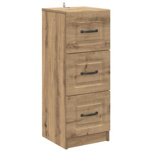 vidaXL Skuffeskap Artisan eik 33 x 34,5 x 87 cm Konstruert tre