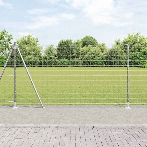 vidaXL Gjerdepunkter 13 pcs sølv Ø32mm 150 cm Galvanisert stål