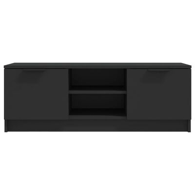 vidaXL TV-benk svart 102x35x36,5 cm konstruert tre