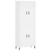 vidaXL Highboard hvit 69,5x34x180 cm konstruert tre