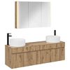 vidaXL Baderomsskapsett 4 pcs Artisan eik Konstruert tre