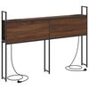 vidaXL Oppbevaringshodegjerde med Ladeplass med hylle brun eik 160 cm