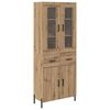 vidaXL H&oslash;yskap Artisan Eik 69,5 x 34 x 180 cm Konstruert tre