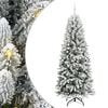 vidaXL Kunstig juletre Hvit 240 cm PVC og plast og st&aring;l og PE
