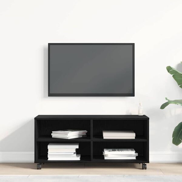vidaXL TV-skap Svart 90 x 35 x 40.5 cm Konstruert tre