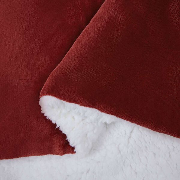 vidaXL Kastteppe Bordeaux R&oslash;d 130 x 150 cm Fleece