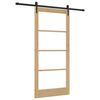 vidaXL Skyved&oslash;r Naturlig 93 x 202 cm Massivt furutre og glass