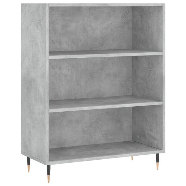 vidaXL Highboard betonggr&aring; 69,5x32,5x180 cm konstruert tre