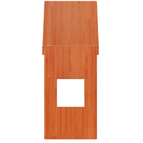 vidaXL Tak for barneseng voksbrun 55x99x139,5 cm heltre furu