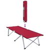 vidaXL Sammenleggbar camping seng 2 pcs Rød 62 x 194 x 42 cm