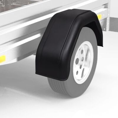 2 stk hjulskjermer/skvettlapper for trailerhjul 200 x 680 mm