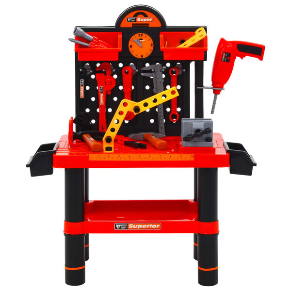 vidaXL Arbeidsbenk-lekesett for barn 51 deler 57x32x68 cm