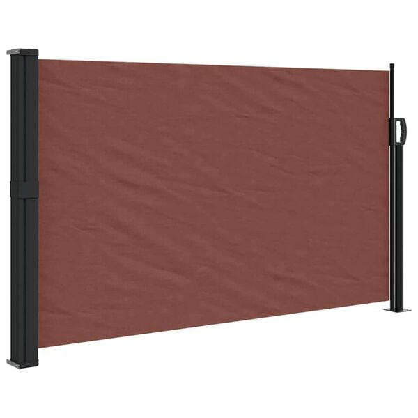 vidaXL Uttrekkbar sidemarkise brun 117x300 cm