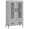 vidaXL Highboard gr&aring; sonoma 69,5x31x115 cm konstruert tre