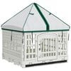 vidaXL 4 Panel Hundegjerde med Tak 122 x 106,5 x 82 cm Plast Hvit