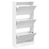 vidaXL Skoskap hvit 60x21x125,5 cm konstruert tre