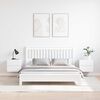 vidaXL Nattbord med skuff 2 pcs Hvit 39 x 34 x 33 cm Heltre furu